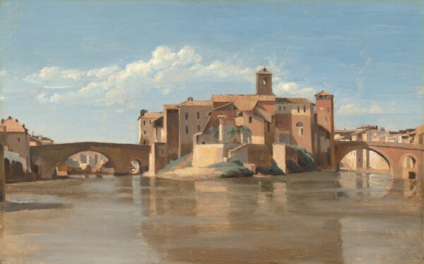 Jean-Baptiste-Camille Corot, The Island and Bridge of San Bartolomeo, Rome