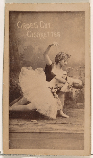 W. Duke, Sons & Co., Card Number 115, Ettlinger (two ballerinas), from the Actors and Actresses series (N145-1) issued by Duke Sons & Co. to promote Cross Cut Cigarettes