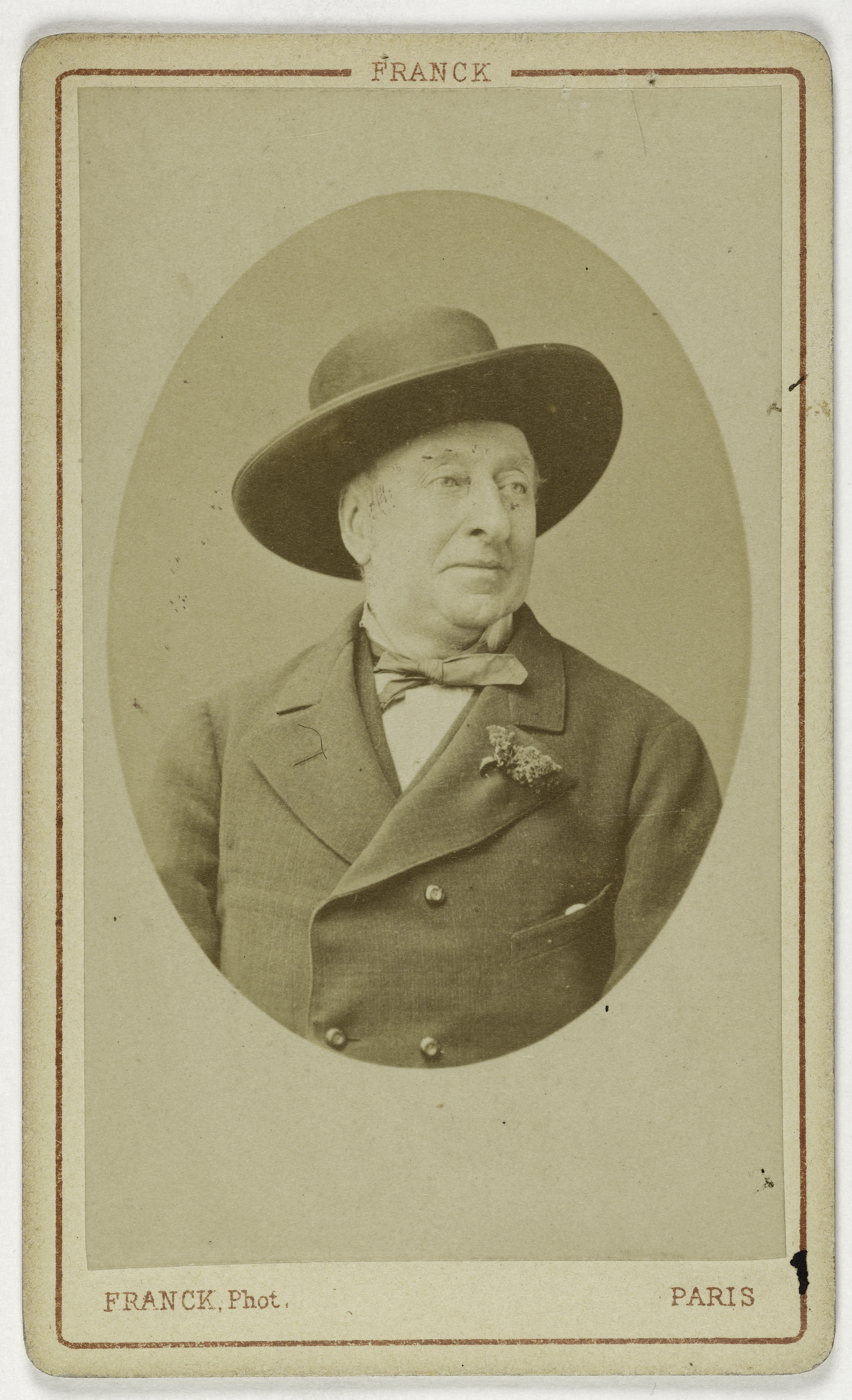 Franck, Portrait de Hyacinthe, (Louis Hyacinthe Duflost, dit), (1814-1887), acteur