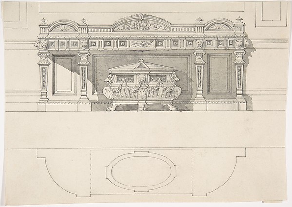 Anonymous, British, 19th century, Free Standing Tomb and Canopy