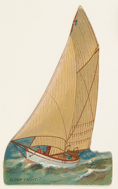 W. Duke, Sons & Co., Sloop Yacht, from the Types of Vessels series (N139) issued by Duke Sons & Co. to promote Honest Long Cut Tobacco