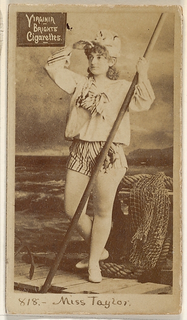 Allen & Ginter, Card 818, Miss Taylor, from the Actors and Actresses series (N45, Type 2) for Virginia Brights Cigarettes