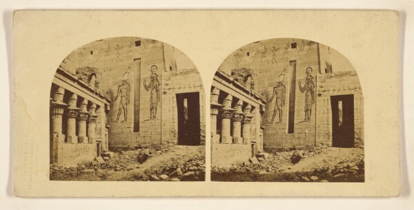 Francis Frith, View in the Principal Court of the Large Temple at Philae.