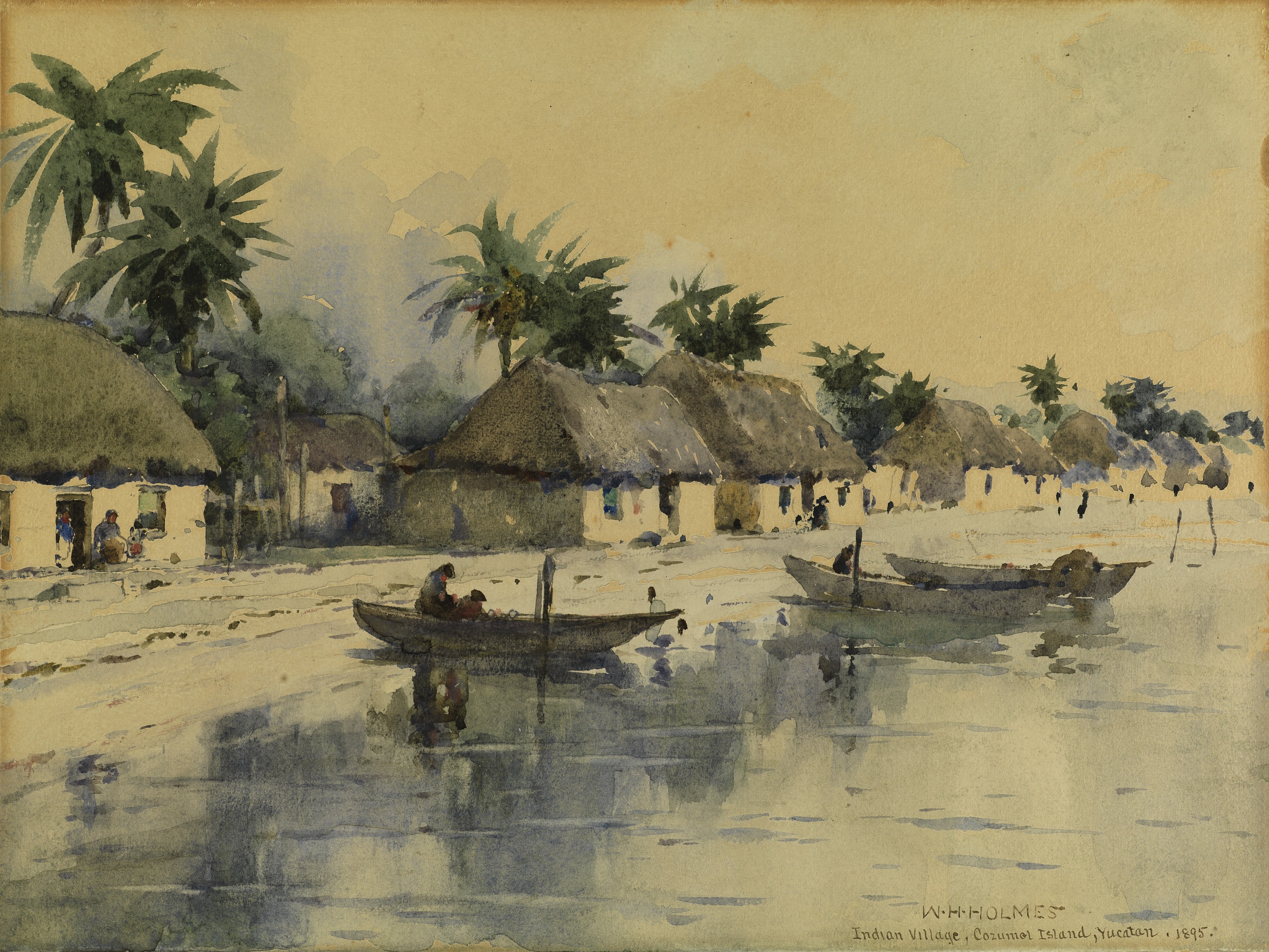 William Henry Holmes, Indian Village, Cozumel Island, Yucatan