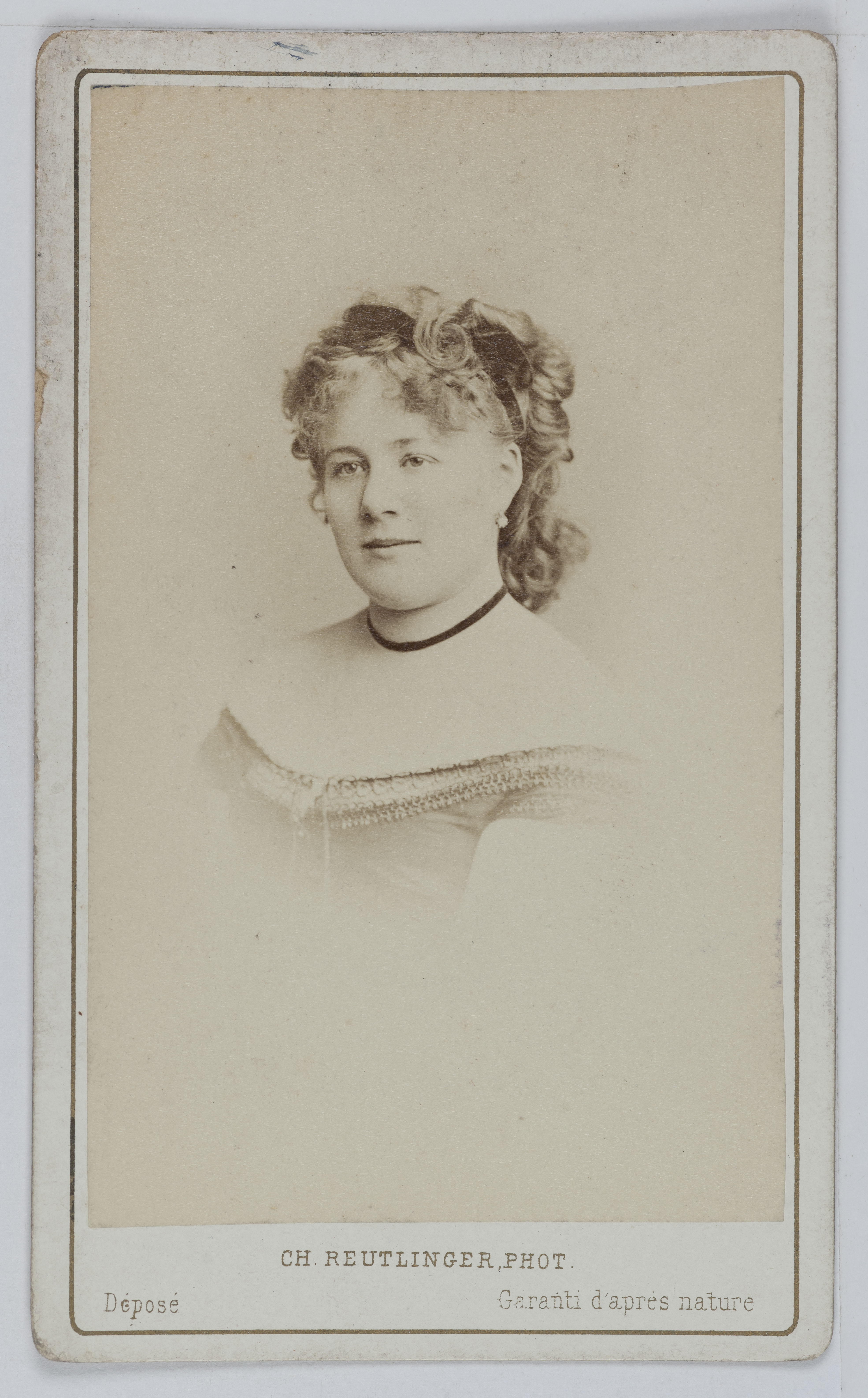 Charles Reutlinger, Portrait de Mélanie Reboux (1836-1876), soprano belge.