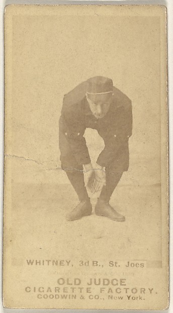 Goodwin & Company, Charles F. Whitney, 3rd Base, St. Joseph Clay Eaters, from the Old Judge series (N172) for Old Judge Cigarettes