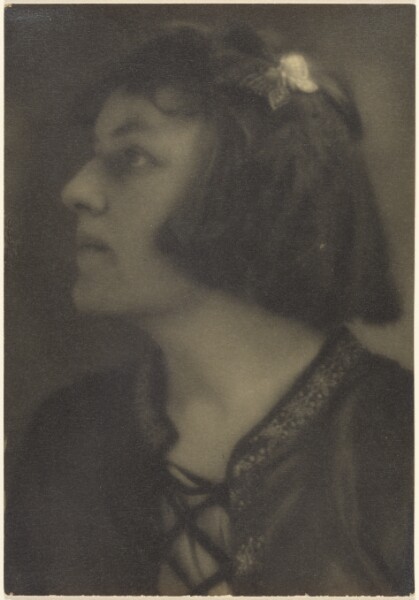 Louis Fleckenstein, [Portrait of a Woman with Butterfly Hair Clip]