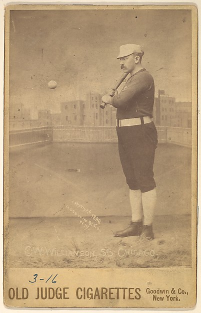Goodwin & Company, C.W. Williamson, Shortstop, Chicago, from the series Old Judge Cigarettes