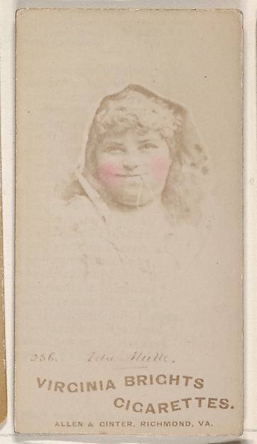 Allen & Ginter, Card 256, Ida Mulle, from the Actors and Actresses series (N45, Type 1) for Virginia Brights Cigarettes