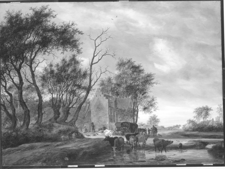 Salomon van Ruysdael, Halt vor der Herberge