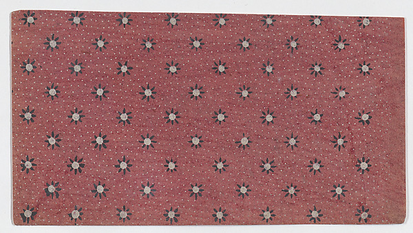 Anonymous, Sheet with dot and floral pattern