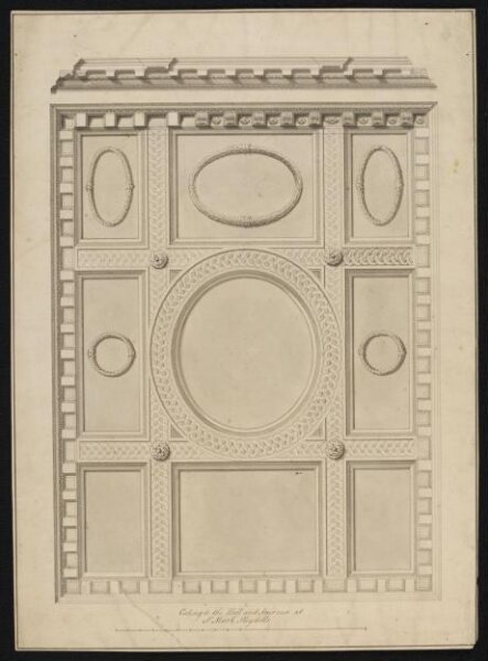 Unknown, Ceiling to the Hall and Staircase at Sr Mark Pleydells.