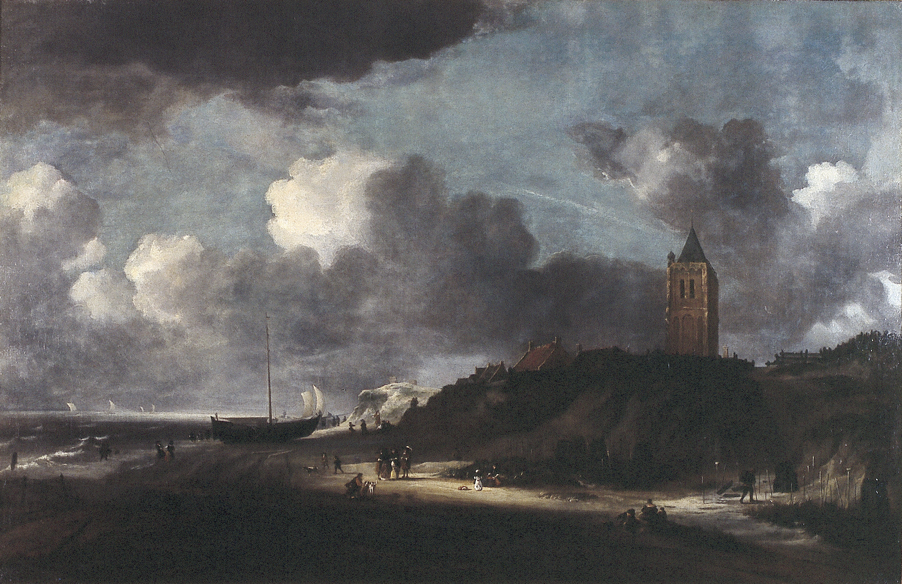 Jacob van Ruisdael, Beach scene, possibly near Egmond