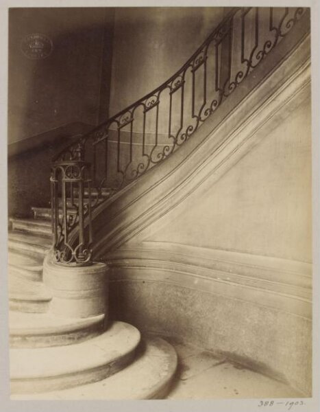 Atget, Jean-Eugène-Auguste, Staircase, Hotel le Charron, Paris, France