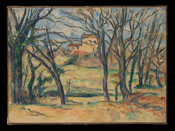 Paul Cézanne, Trees and Houses Near the Jas de Bouffan