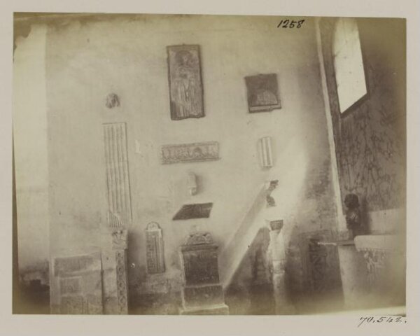 Parker, John Henry, Church of S. Giorgio in Velabro - Fragments of marble sculpture, Tombs, &c., from the old Church, built into the wall.