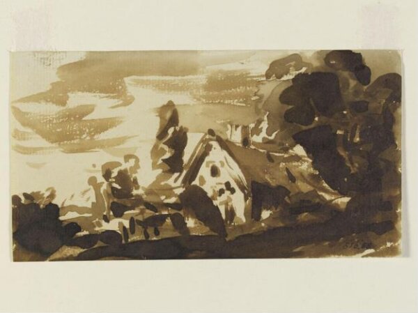 Constable, John (RA), A country cottage amid trees