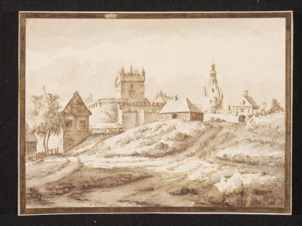 Abraham Rademaker, Landscape with Bentheim castle seen from the southeast
