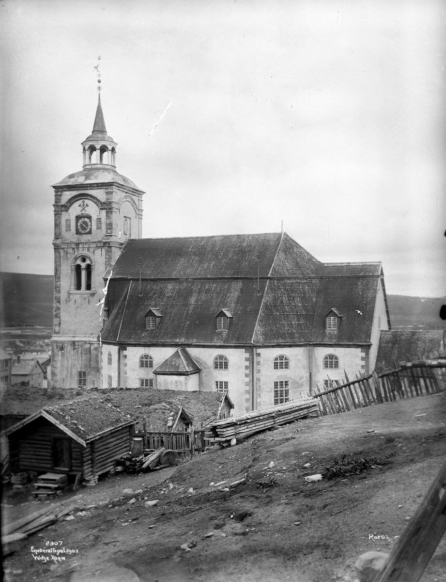 Anders Beer Wilse, Prot: Røros - Kirken fra 1780 6. Aug. 1903