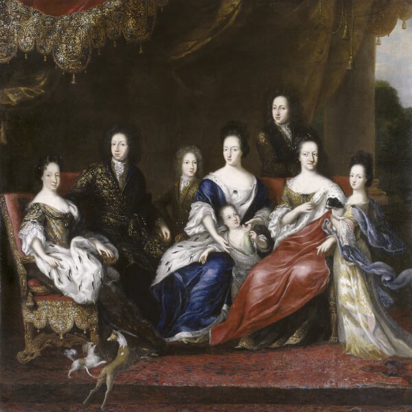 David Klöcker Ehrenstrahl (Attributed to), Karl XI konung av Sverige med familj