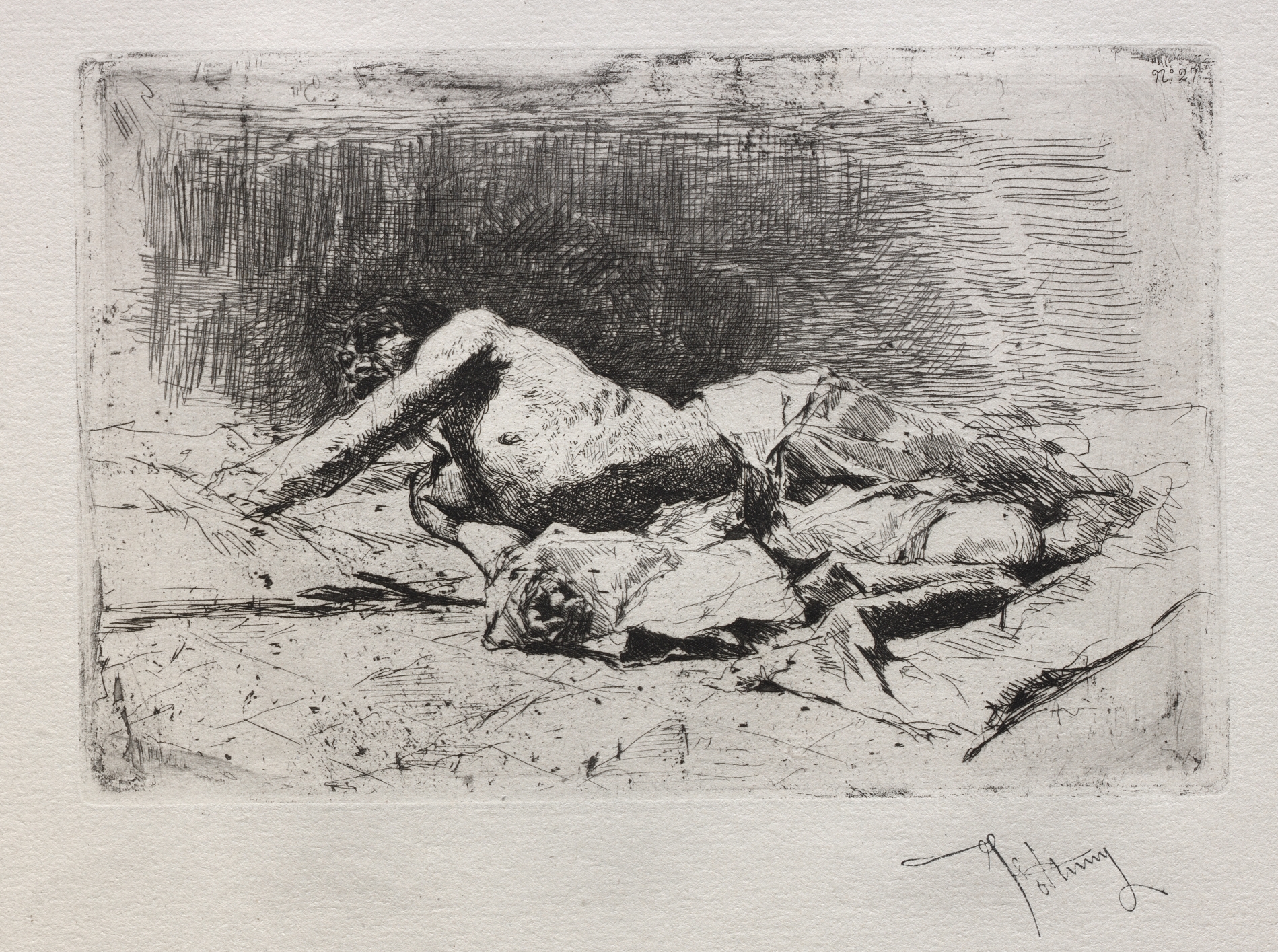 Mariano Fortuny, Man Rolling on the Ground