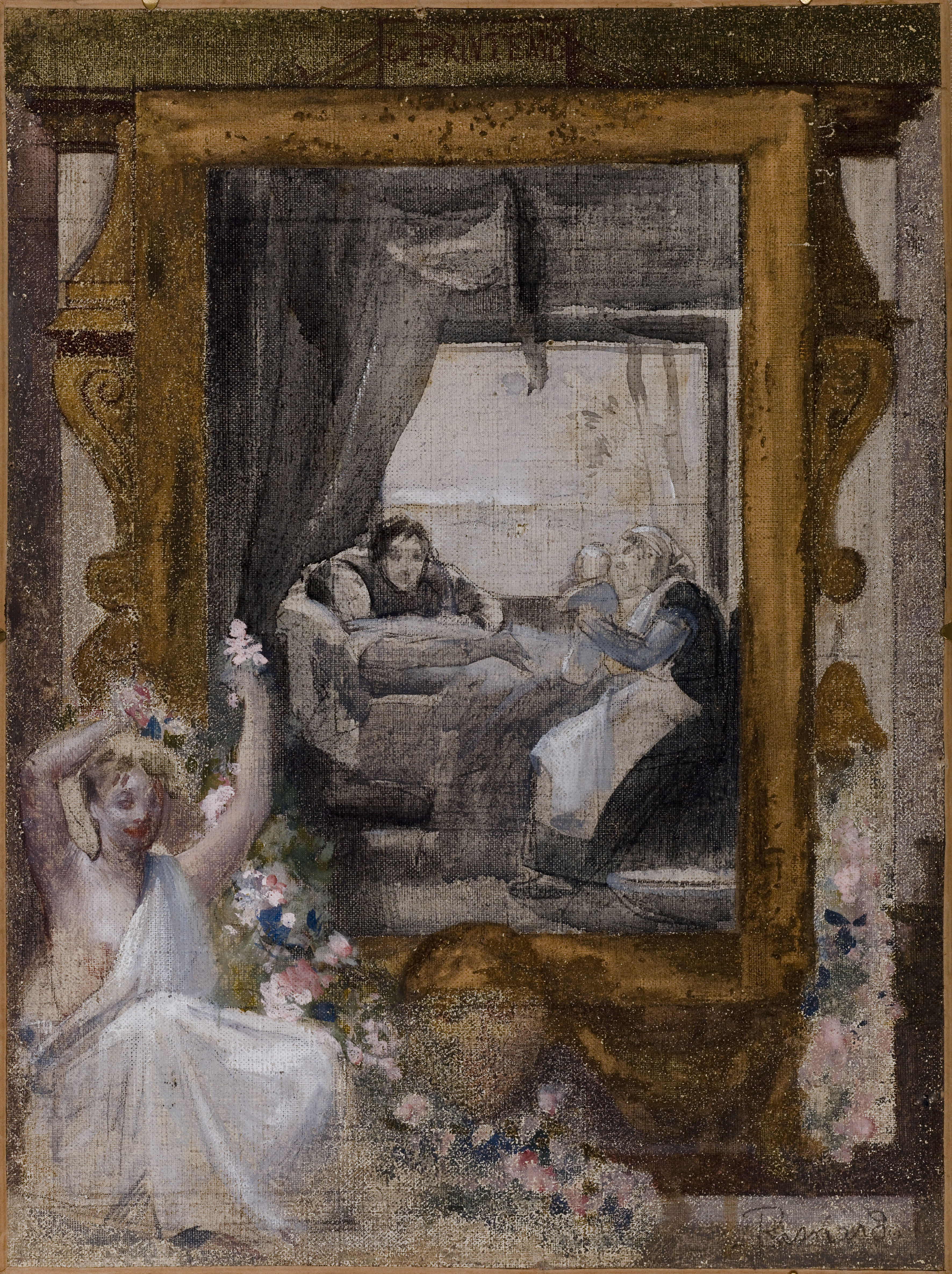 Albert Besnard, Esquisse pour la salle des mariages de la mairie du 19ème arrondissement : Le Printemps