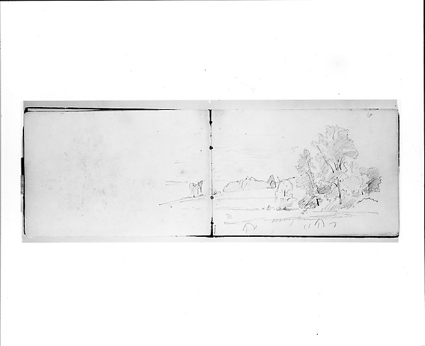 William Trost Richards, Landscape with Trees (from Sketchbook VII)