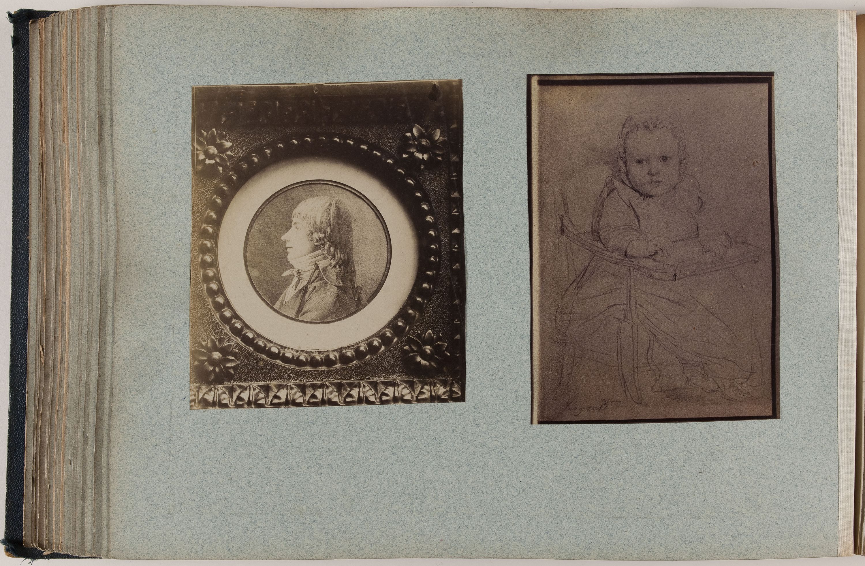 Anonyme, Portrait en médaillon d'un homme de profil d'après Jean-Auguste-Dominique Ingres