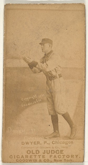 Goodwin & Company, Dwyer, Pitcher, Chicago, from the Old Judge series (N172) for Old Judge Cigarettes