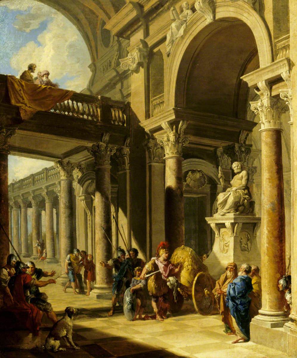 Giovanni Paolo Panini, An Architectural Capriccio with Alexander cutting the Gordian Knot