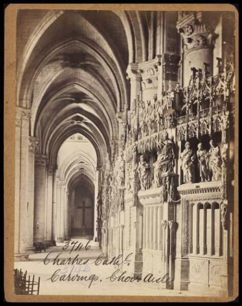 Francis Frith, Chartres Cath'l.  Carvings.  Choir Aisle