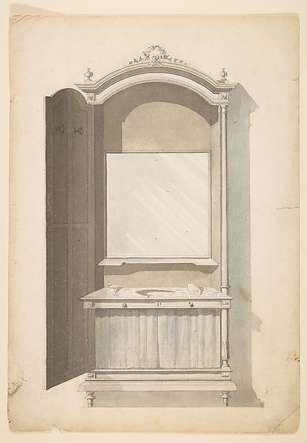 Anonymous, French, 19th century, Design for a Sink and Vanity