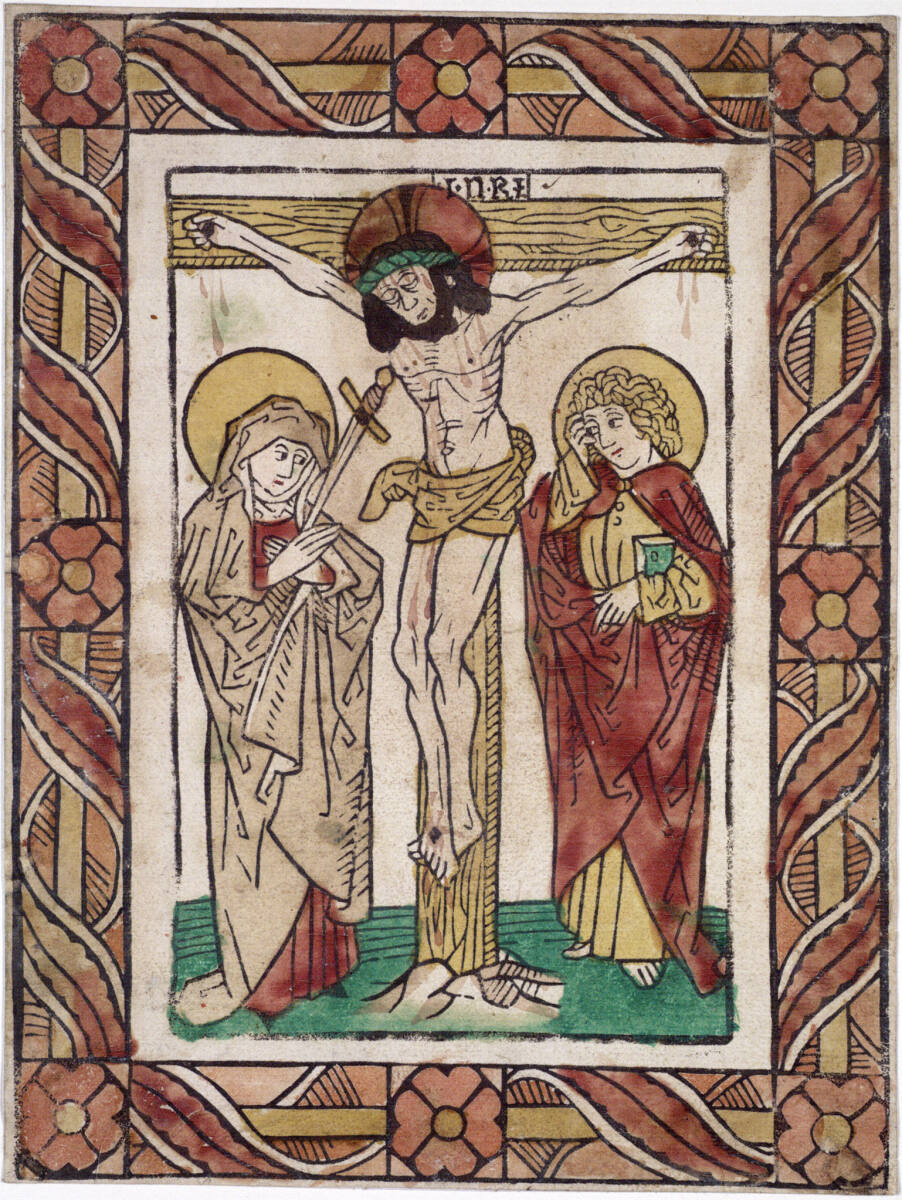 Anonym, Christus am Kreuz mit Schmerzensmutter und Johannes
