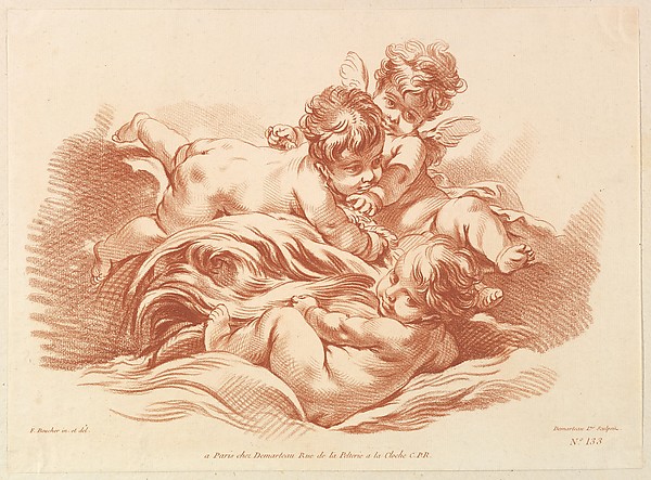 Gilles Demarteau, Three Children On Dolphin