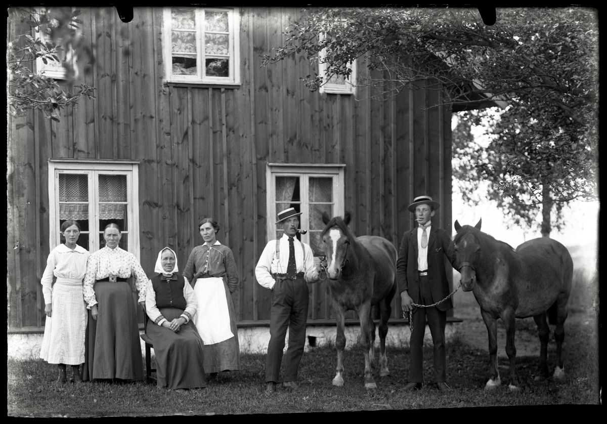 Gustaf Andersson, Gårdsfolk med två hästar