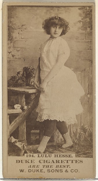 W. Duke, Sons & Co., Card Number 194, Lulu Hesse, from the Actors and Actresses series (N145-7) issued by Duke Sons & Co. to promote Duke Cigarettes