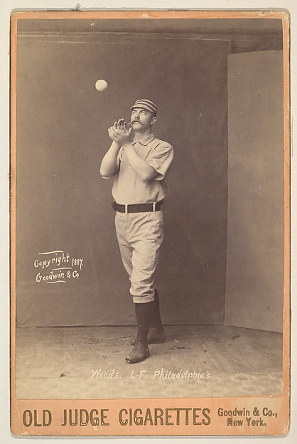 Goodwin & Company, Woods, Left Field, Philadelphia, from the series Old Judge Cigarettes