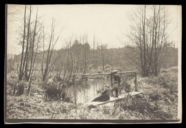 Gale, Lt. Col. Joseph, Two Young Boys Fishing on Bridge