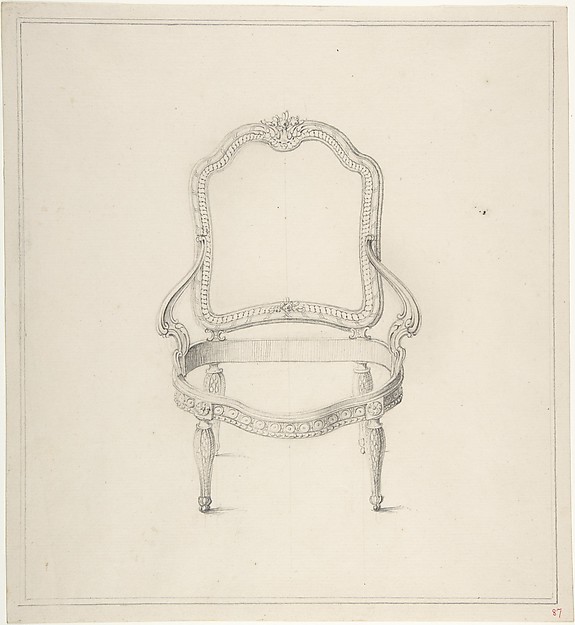 Anonymous, French, 18th century, Design for a Chair