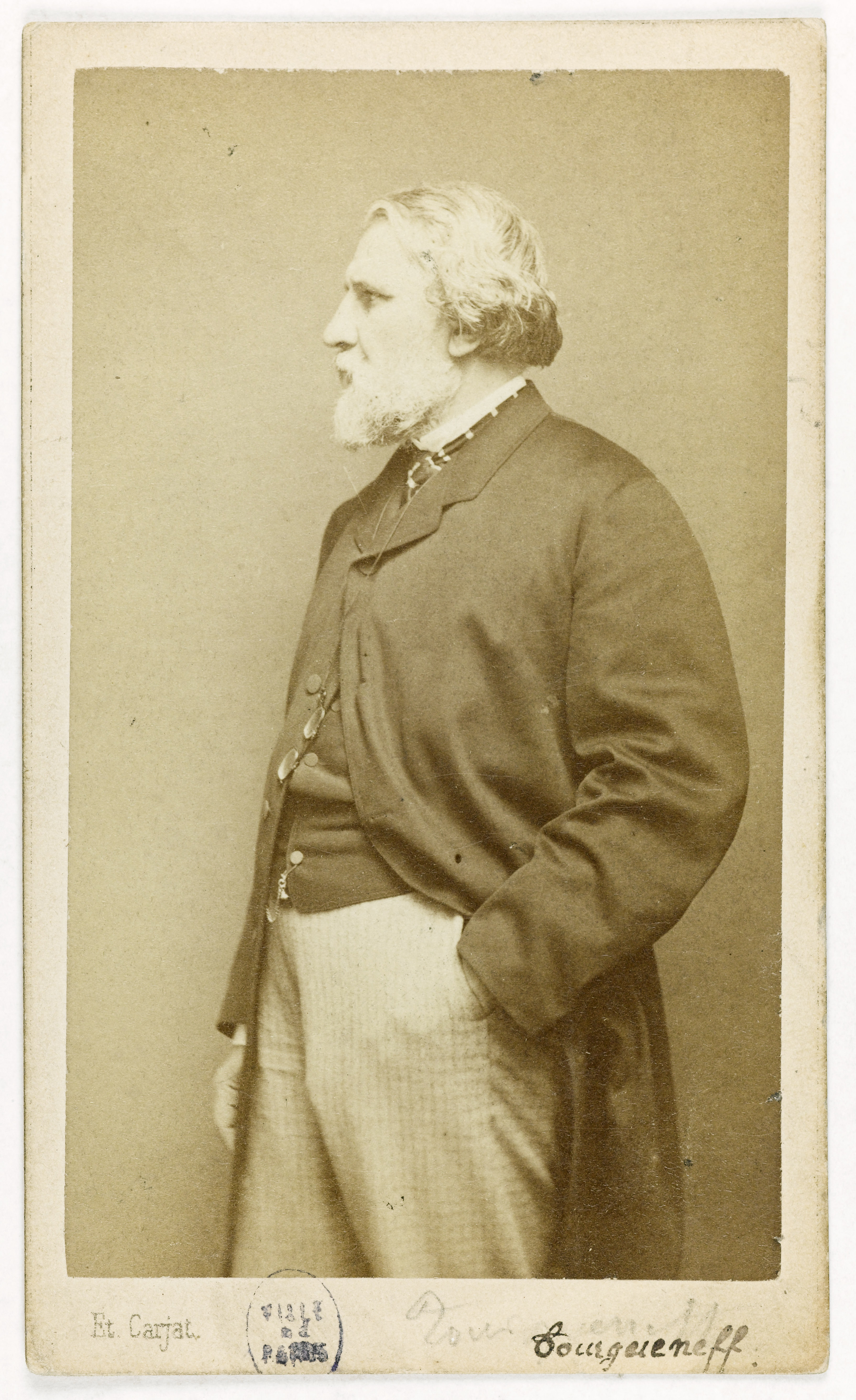 Carjat & Cie, Portrait d'Ivan Sergueïevitch Tourgueniev ou Tourgueneff, (1818-1883), romancier russe