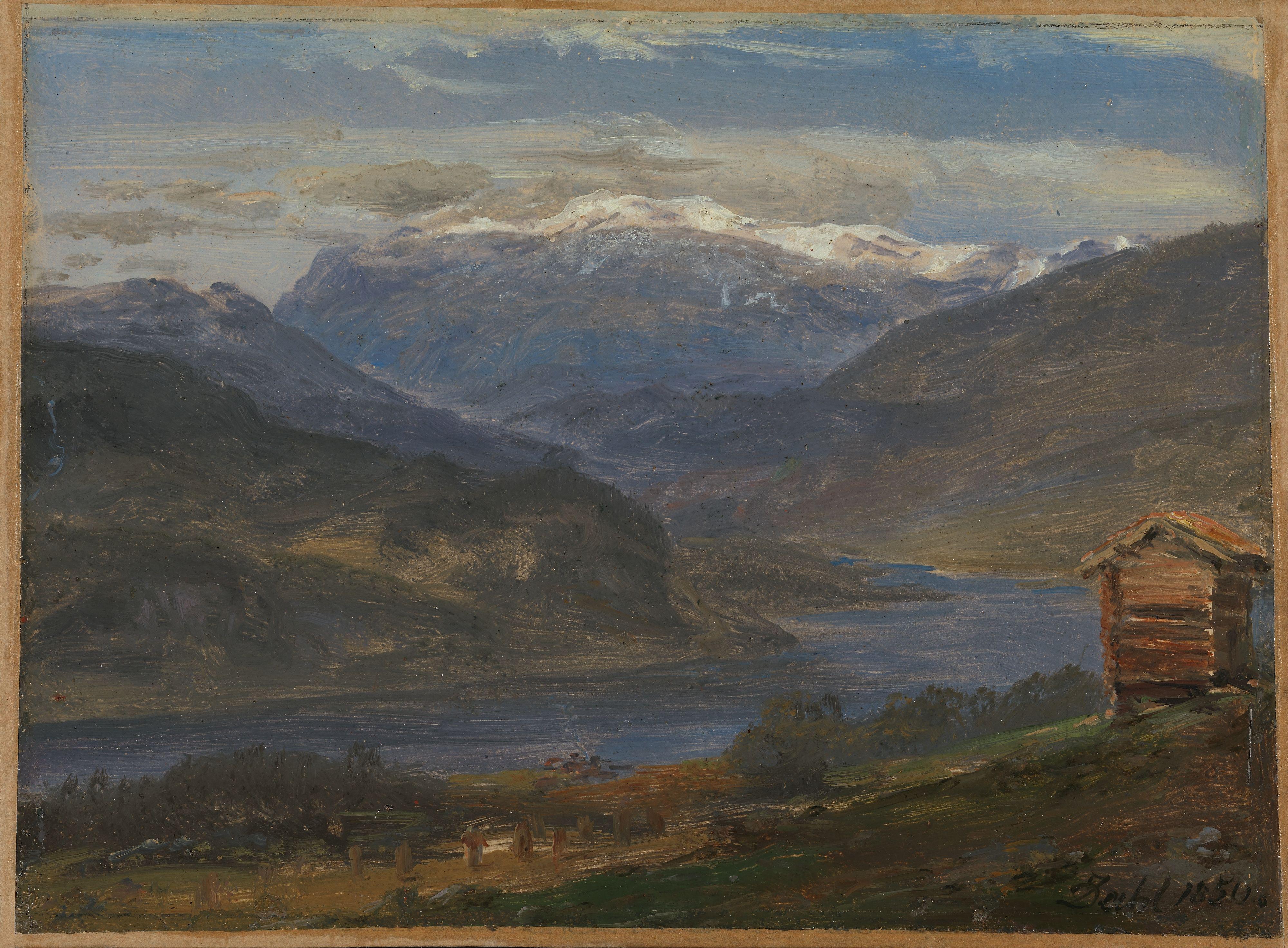Johan Christian Dahl, View of Hjelle in Valdres