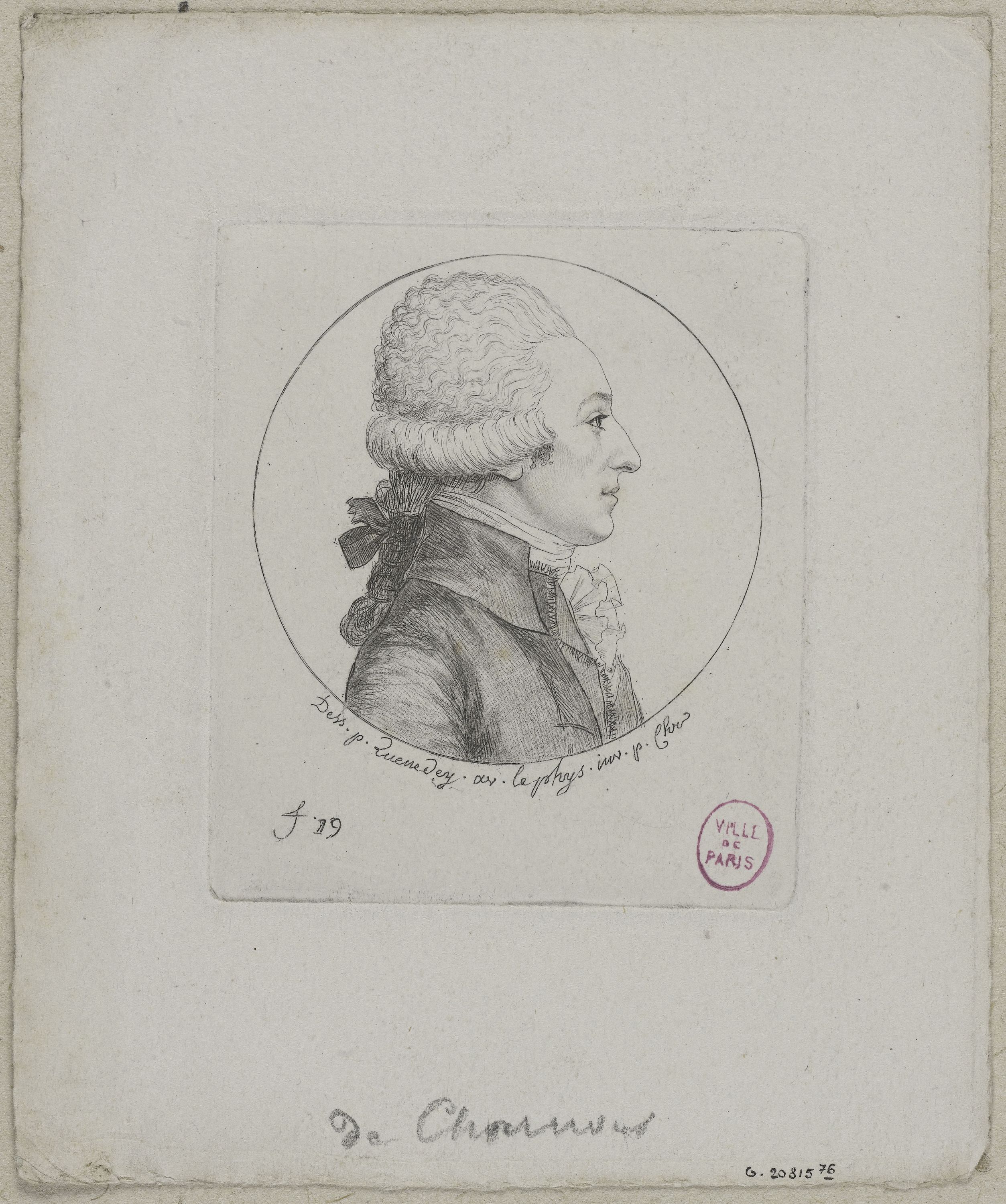 Edmé Quenedey, Portrait de Monsieur de Charnois