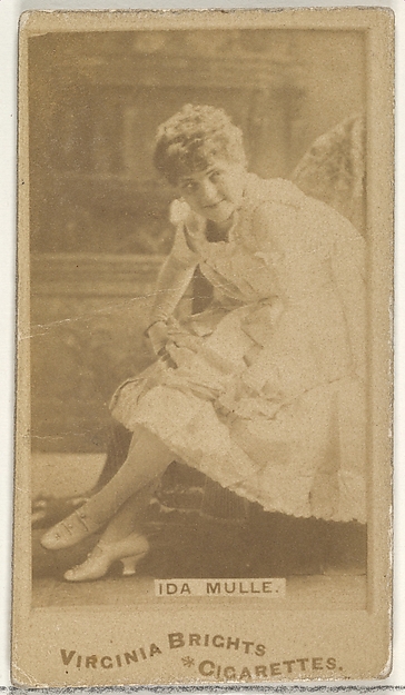 Allen & Ginter, Ida Mulle, from the Actors and Actresses series (N45, Type 1) for Virginia Brights Cigarettes