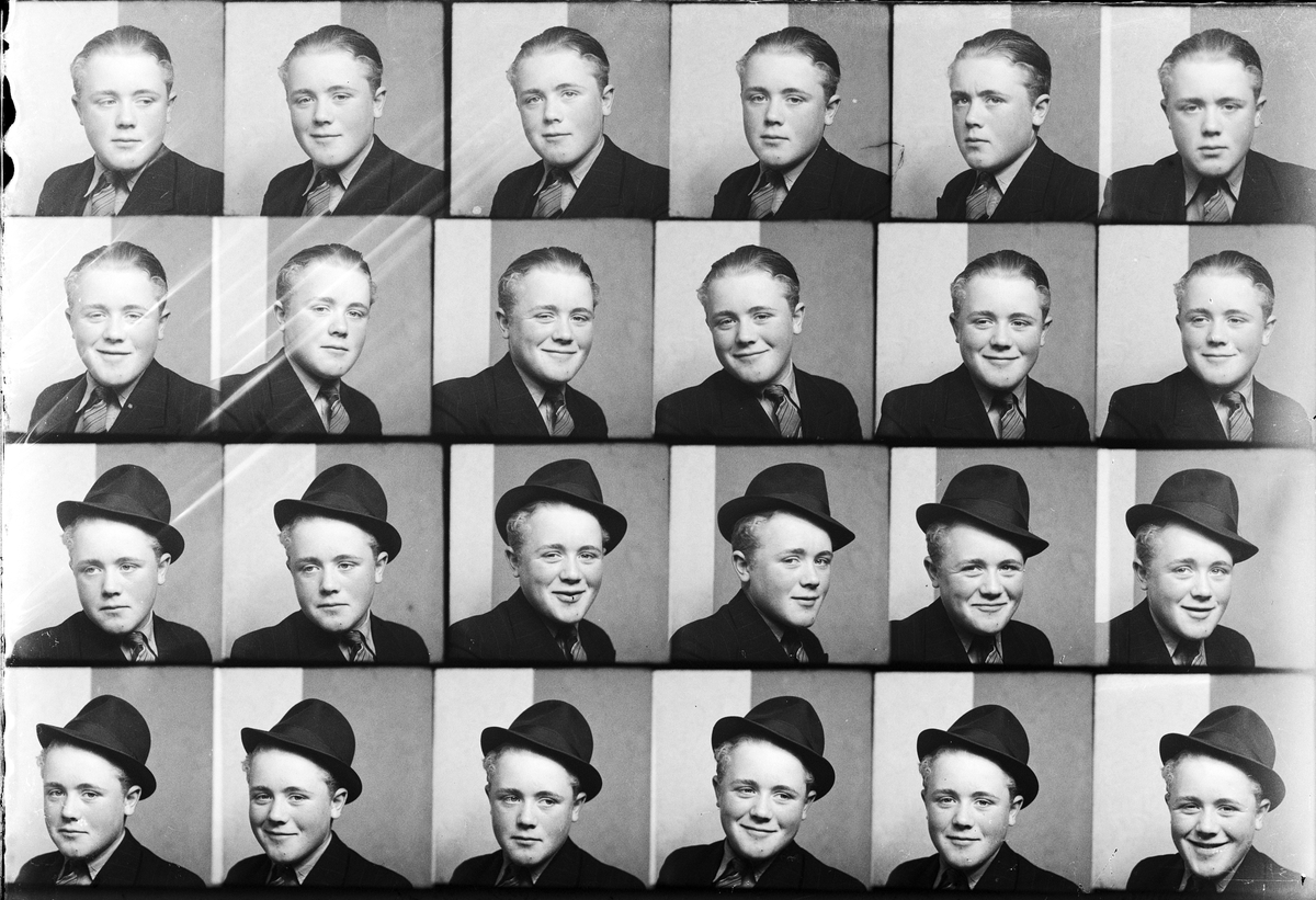 Skötsner-Edhlund, Ateljé Portrait - Young Man, Östhammar, Uppland