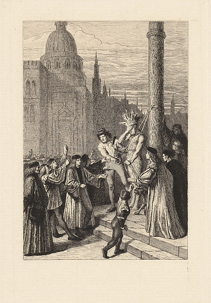 Léopold Flameng, Le Cordelier de Venise, plate 4 from "The Decameron"