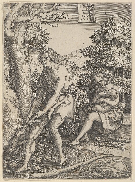 Heinrich Aldegrever, Adam and Eve at Work, from The Story of Adam and Eve