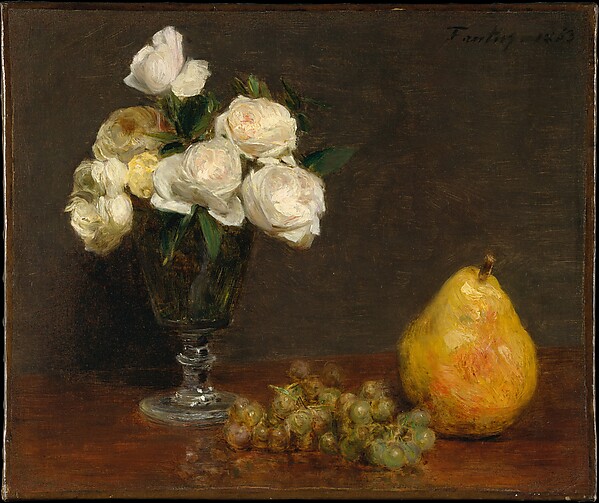 Henri Fantin-Latour, Still Life with Roses and Fruit