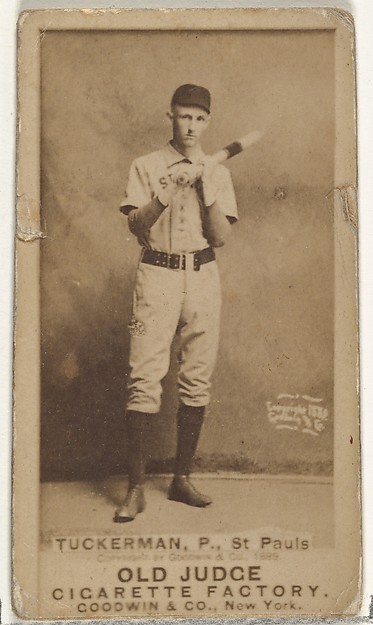 Goodwin & Company, William H. Tuckerman, Pitcher, St. Paul Apostles, from the Old Judge series (N172) for Old Judge Cigarettes