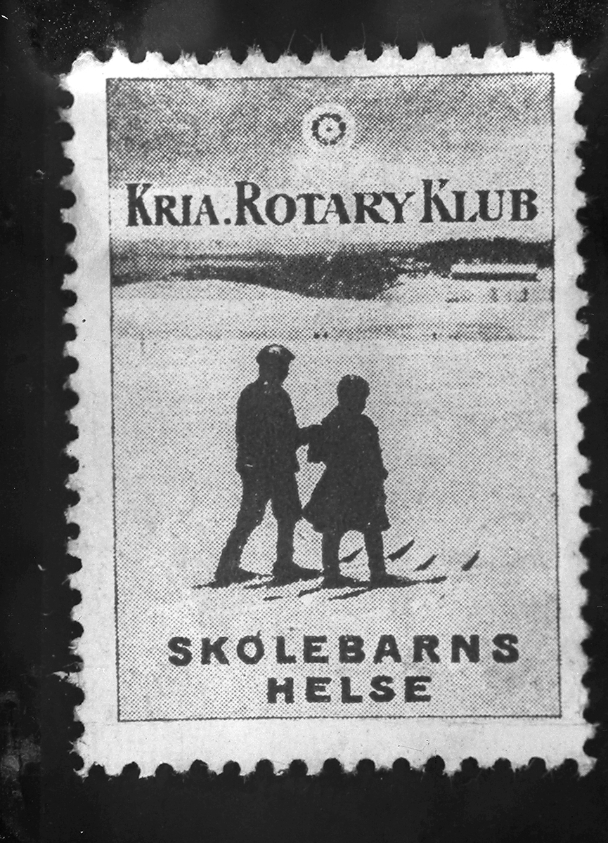 Anders Beer Wilse, Prot: Rotary Klubben Tekst på frimerke: Kria.Rotary Klub Skolebarns helse