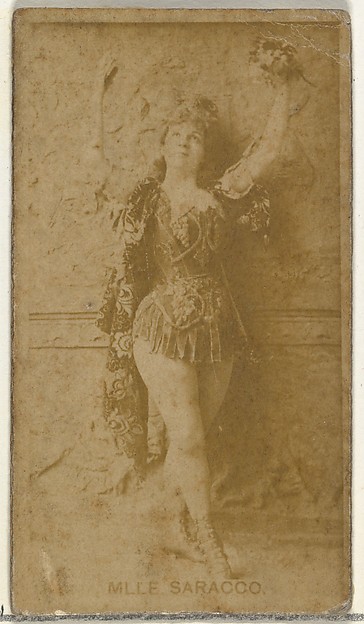 W. Duke, Sons & Co., Mlle. Saracco, from the Actors and Actresses series (N145-8) issued by Duke Sons & Co. to promote Duke Cigarettes